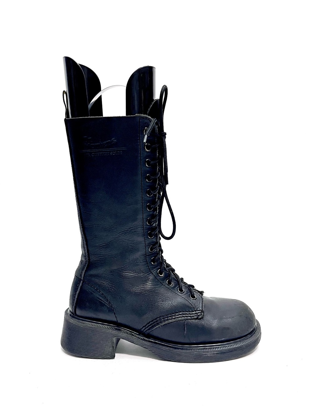 DR MARTENS | Vintage 1990s black leather 14-eye combat boots MADE IN ENGLAND